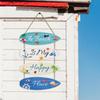 Wooden Beach Wall Decor - Summer Hanging Sign for Home