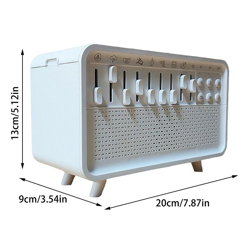Portable White Noise Bluetooth Speaker Nature Sound Sleep Aid Music Box Wireless Stereo Mp3 Music Player Support Timed Shutdown