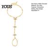 Long-lasting Shine Bracelet Eight-pointed Star Mitten Bracelet, Adjustable Chain Zinc Alloy Sexy Temperament Accessory Sparkling for