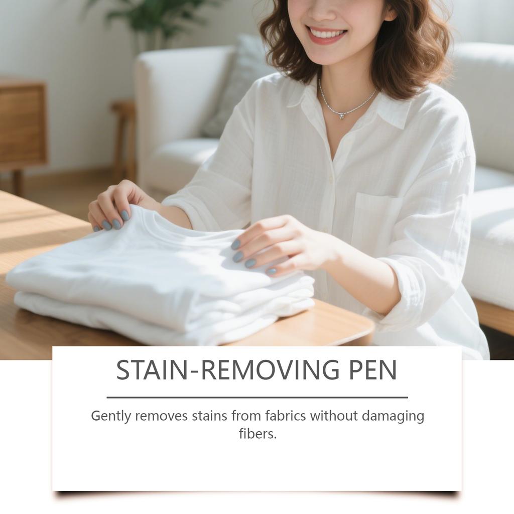 Fabric Stain Remover Pen, Stain Remover Pen Dissolving Oil Stains, Gentle Stain Remover Pen, Portable Clothing Cleaning Pen,9ml