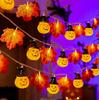 Halloween Decoration Light Pumpkin Autumn Leaves Garland 3m 20 Bulbs