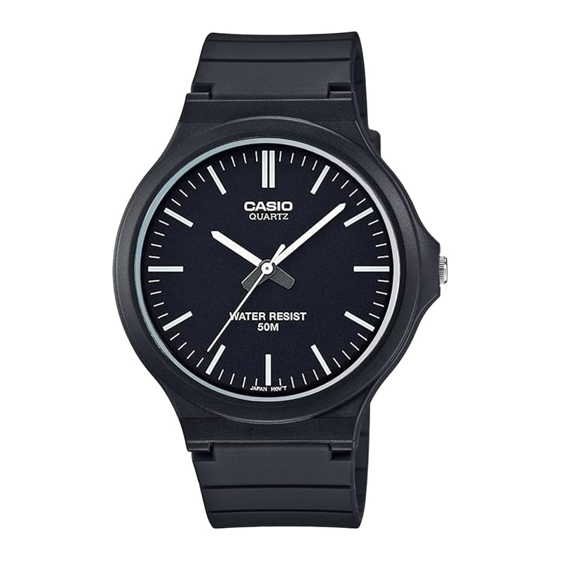 

[Casio] standard STANDARD analog quartz watch MW-240-1EV No cosmetic box men s black overseas model [product]
