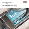 Zhaoran Gunmetal Grey Kitchen No-Punch Double Hanging Rod