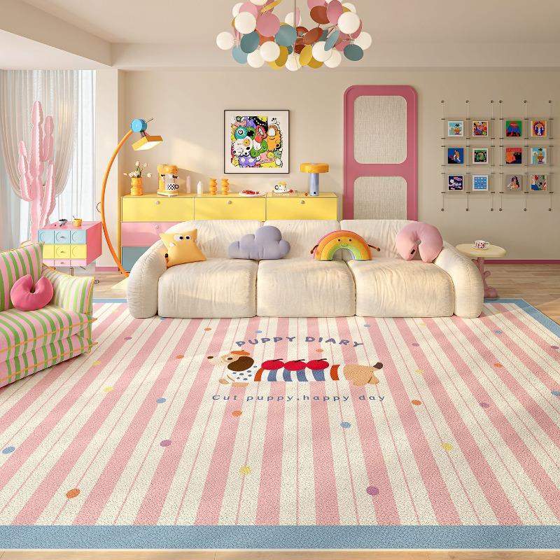 Colorful Cartoon Monster Kids Rug Non Slip Educational Playmat Soft Nursery Floor Mat For Childrens Playroom Bedroom Decor