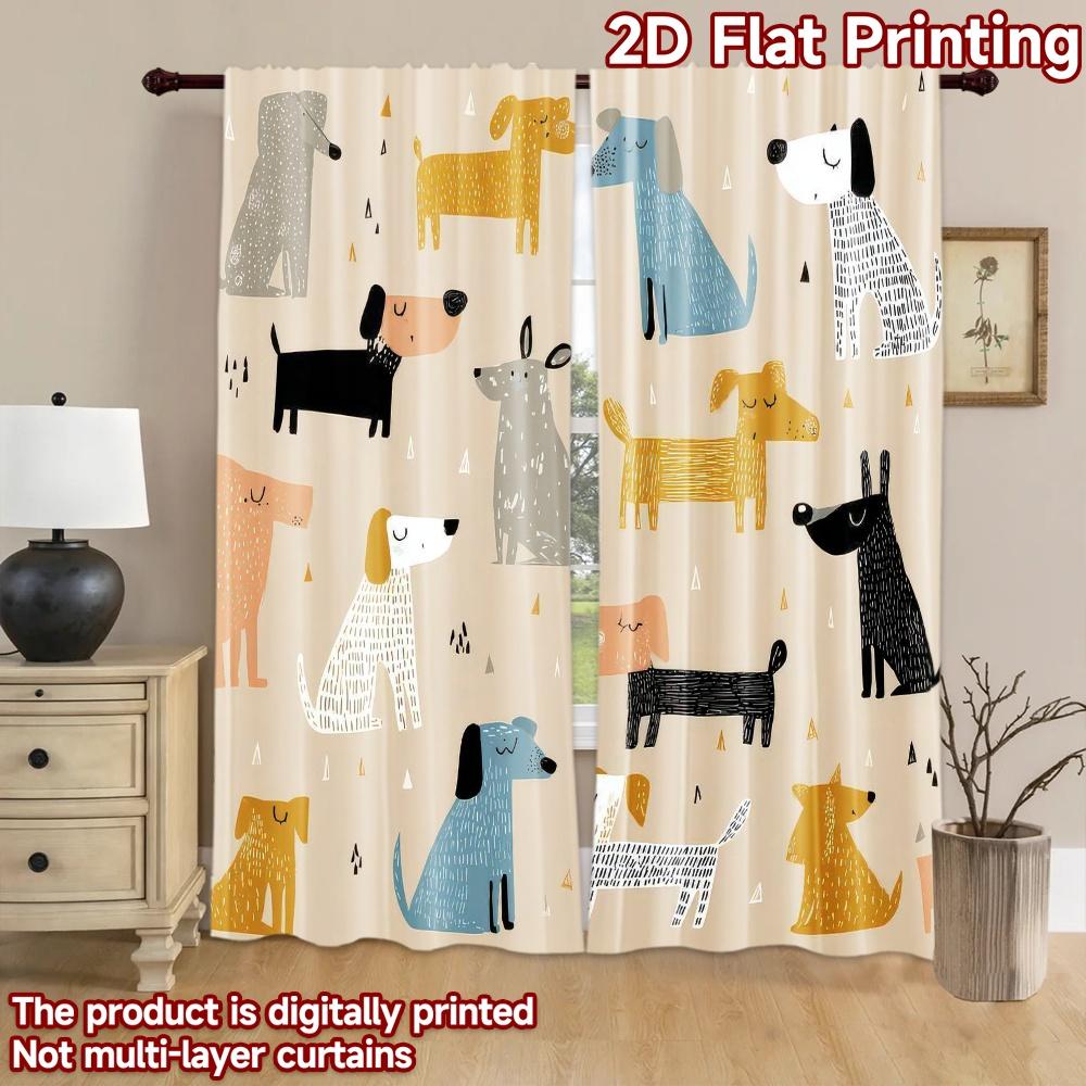 2D flat Photography Backdrop Scene Backdrop Cute Coon Dogs 100% Polyester Family Party for Suitable for indoor and outdoor