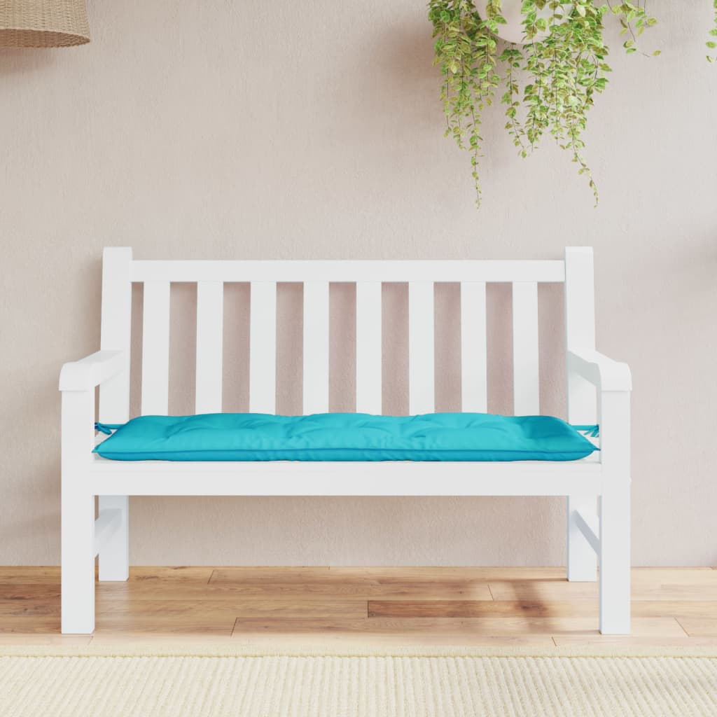 Garden Bench Cushion Turquoise 120x50x7 cm Fabric