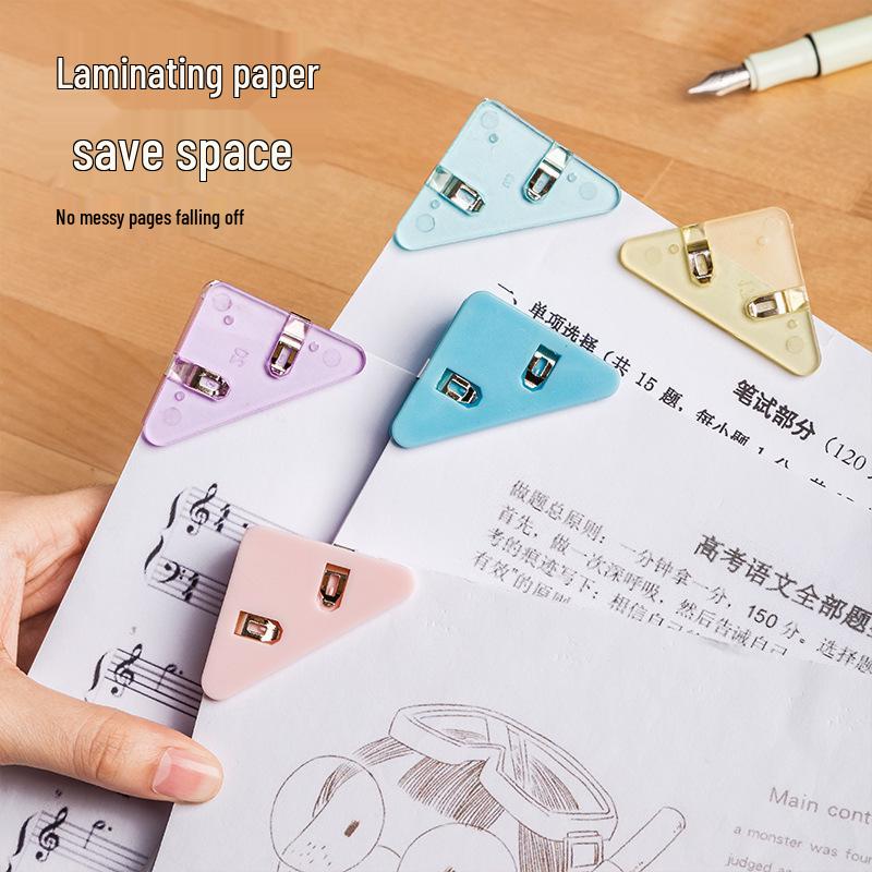 Triangle Paper Clip and Anti-Curling Stationery Organizer