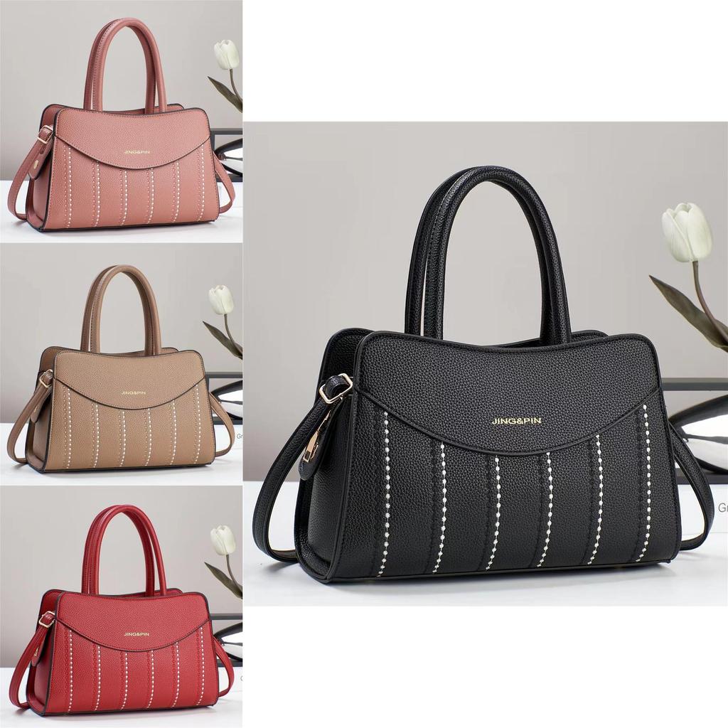 Stylish Soft Pu Leather Tote Bag For Moms Large Capacity Daily Use With Chain Detail