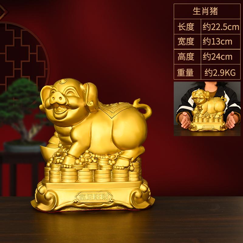 Zodiac Figurines Pure Copper Tiger Rat Ox Rabbit Dragon Snake Horse Sheep Monkey Rooster Dog Pig Home Decor Lucky Desktop