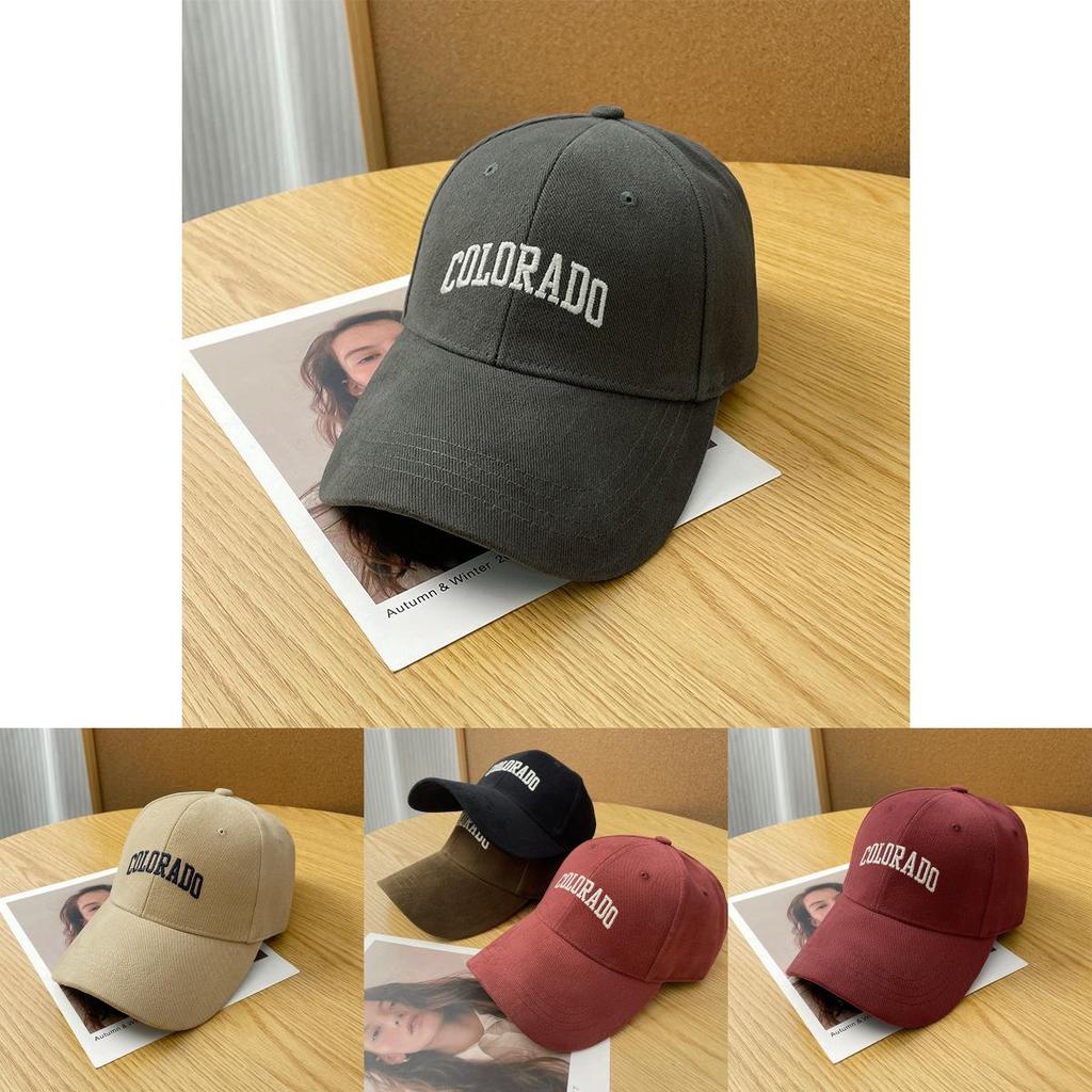 Simple Solid Color Letter Embroidery Women Summer Casual Sunshade Baseball Cap For Casual Outdoors