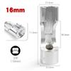 Diesel Injector Fuel Line Socket Wrench 10Mm-19Mm Open Oil Pipe Removal Sleeve Union Nut Socket Adapter Hand Tool