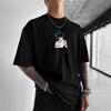 Japanese Dragon Ball Guku Printed Digital Direct Spray Loose Heavy Cotton Short Sleeved Tshirt Mens Summer Tshirt Top
