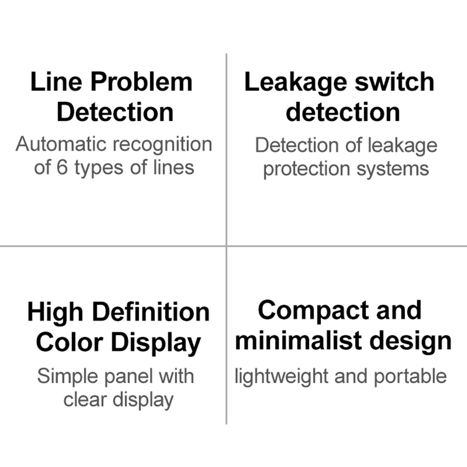 

Тестер розеток ATuMan ST2 Розумний детектор розеток з РК-дисплеєм з підсвічуванням для дому 10A16A Freely EU