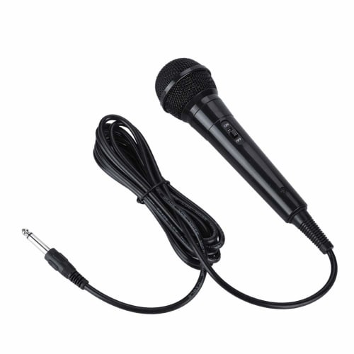 Lightweight and Practical Wired Dynamic Handheld Microphone with Moving Coil for Karaoke (black)