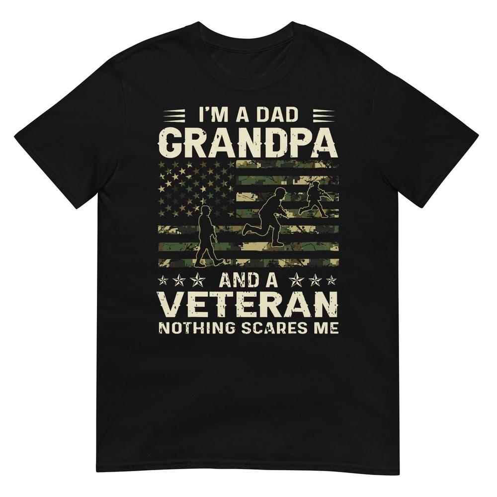 Im A Dad Grandpa And Veteran Fathers Day American Flag TShirt