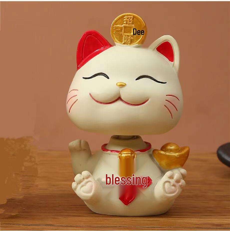 Festive Cat New Year Ornament - Creative Living Room Decoration & Entrance Craft Gift