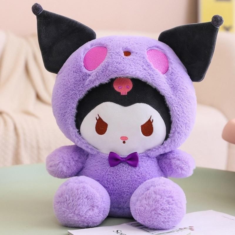 Adorable Sanrio 25Cm Kuromi Jade Dog Dress Up Plush Doll Soft Stuffed Animal Plush Toy Perfect Birthday Gift For Children
