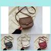 Chic Pu Leather Saddle Bag In Black White Red And Brown For Trendy Street Style