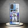 Mode Astronaut süße Glashülle für Samsung Galaxy A52 A71 A50 A51 A70 A21s A31 A72 A10 A12 A30 A22 5G Telefonabdeckung