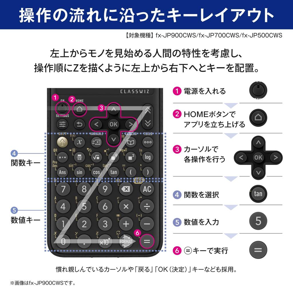 Casio Scientific Japanese Language Over 500 Calculator, High-Resolution Display, Display, Functions/Features, fx-JP500CWS-N