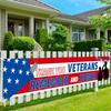Uflashmi Thank You Veterans Banner, Veterans Day Banner Yard Sign for Garden Lawn Decor, 9.8X1.6 Ft, Outdoor&Indoor