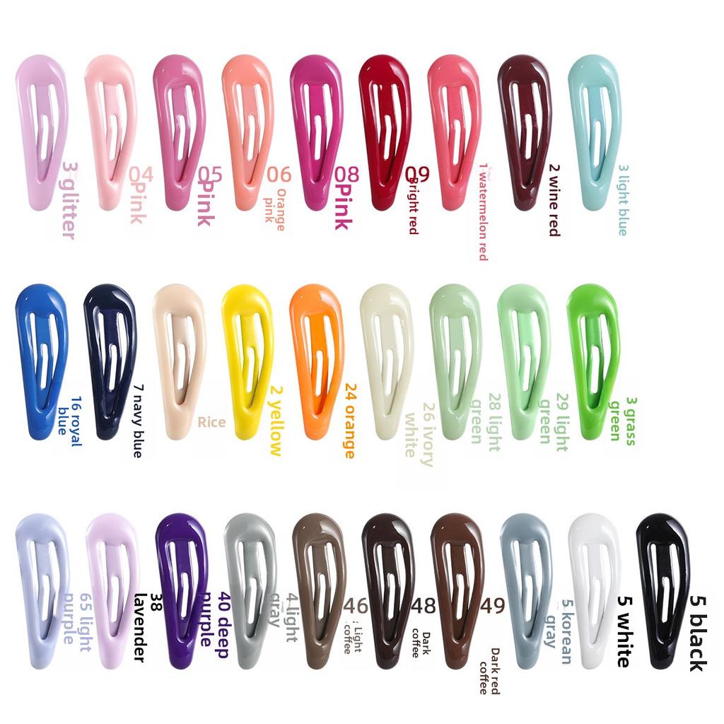 Oil-dripping Bb Clips Colored Resin Hair ClipsCandy-colored Macaron Children's Side Clips
