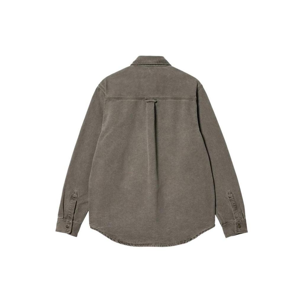 Carhartt WIP FW22 Solid Pocket Long Sleeve Denim Jacket Men Jackets Gray I028662-89-FH