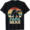 Herren Vatertag Vintage Papa Bär Familie Passend Für Männer Papa T-Shirt