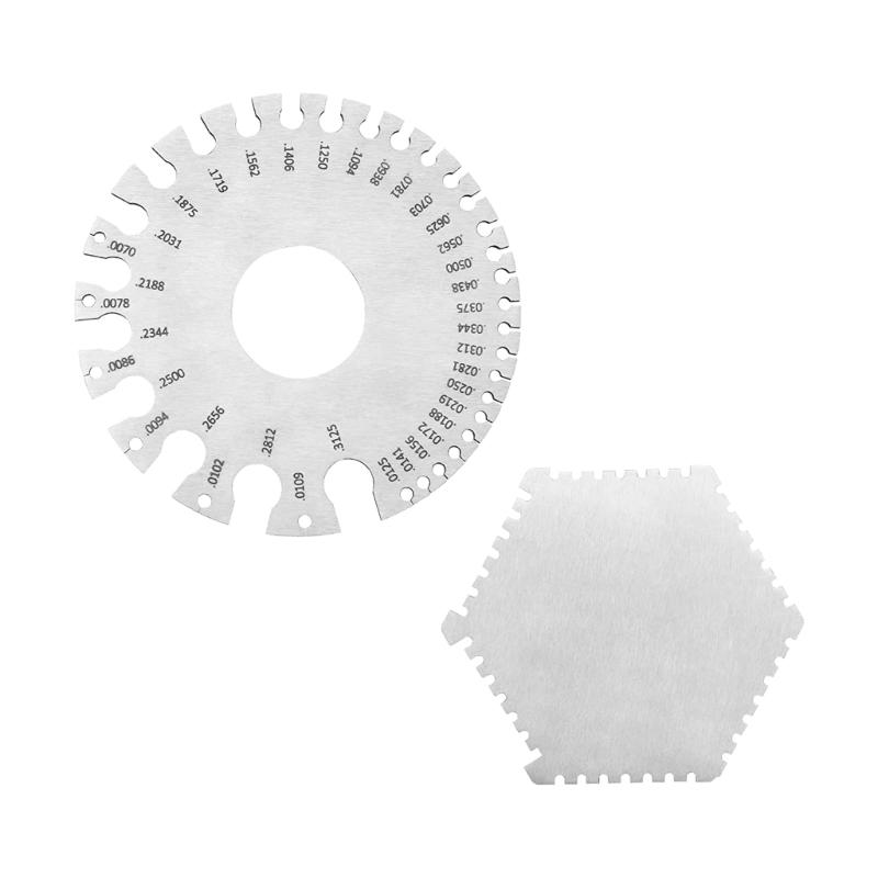 

2 шт. измерительная линейка измерительный инструмент калибр проволоки круглый двухсторонний калибр проволоки толщиномер и 25-3000um мокрая пленка гребенка