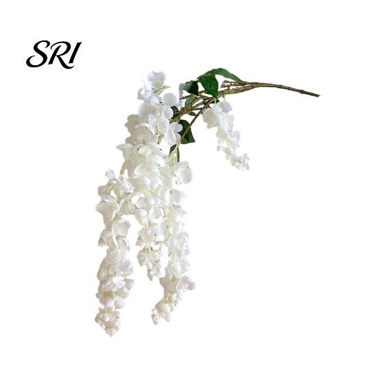 Decorative Flowers Artificial Wisteria Flower Fake Hanging Vine with Long Stem Wedding Faux Bouquet for Tall Vase Home Party Decor Floral Arrangement