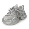 2025 Summer New Mesh Breathable Casual Shoes Korean Version of Thin Air Cushion Bottom Light Sports Running Dad Shoes Girl