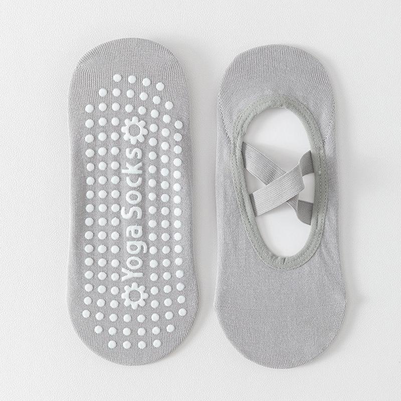 Yoga Socks for Women, Summer Pure Cotton Indoor Fitness Sports Socks, Anti-slip and Shock-absorbing Professional Pilates Boat Socks, No Heel Drop