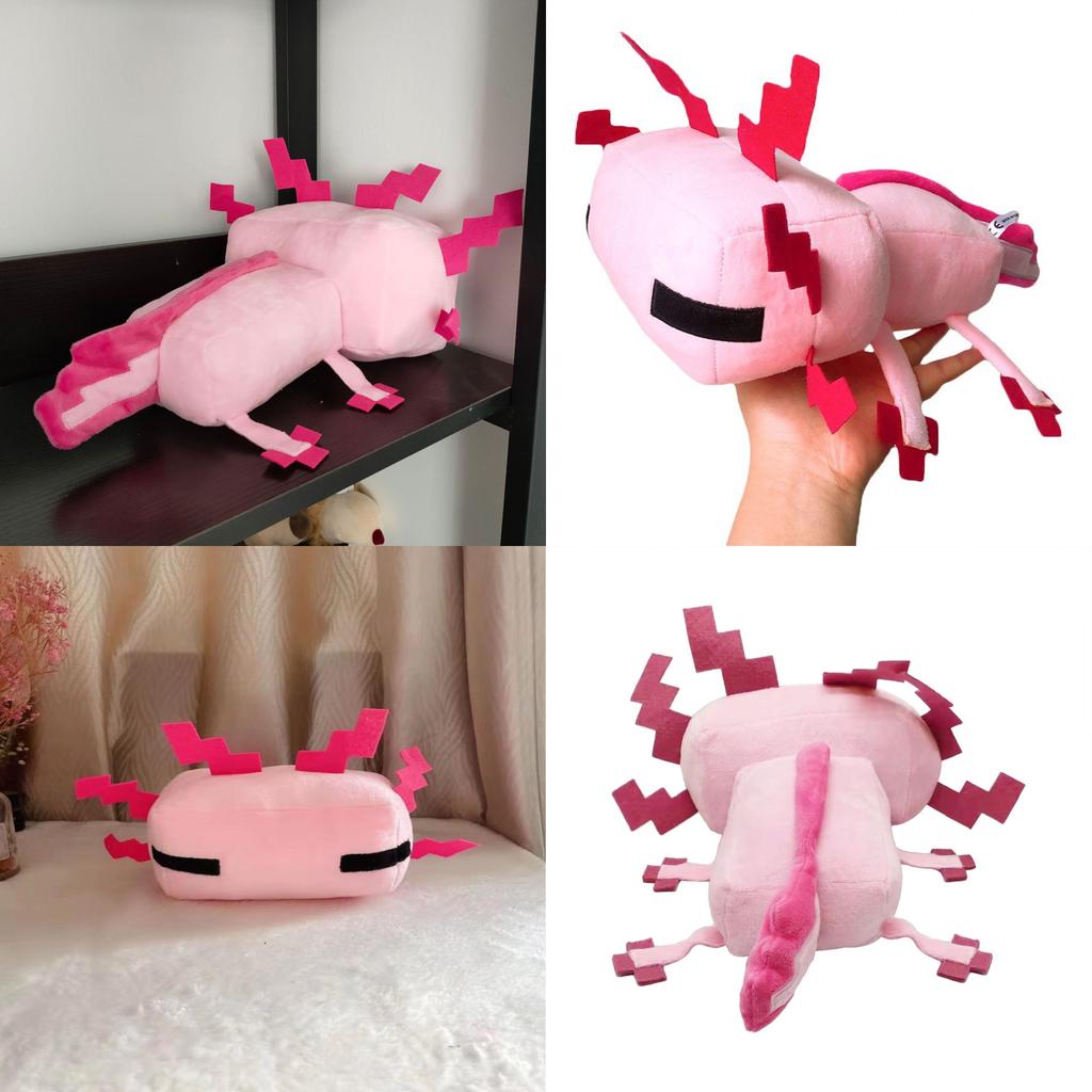 New Axolotl Cute Animal Salamander Plush Doll Hexagonal Dinosaur Doll Home Decor Gift 30cm
