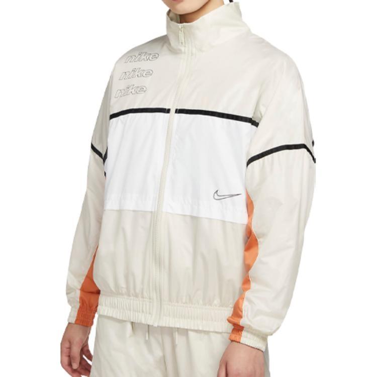 (WMNS) Nike Stand Collar Windbreaker Jacket Bone Women s CU6390-072 XS