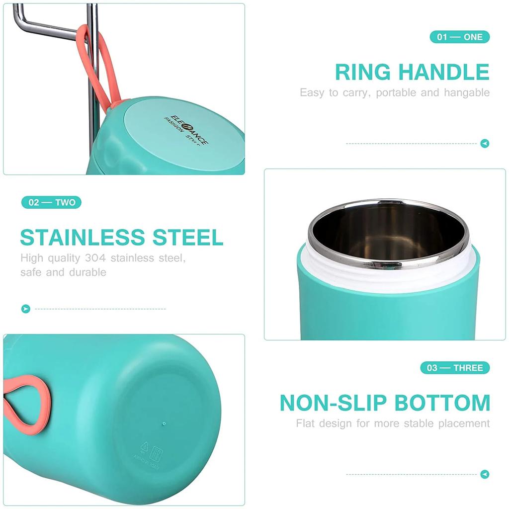 Stainless Steel Vaccum Cup Soup Lunch Box Storage Warmer With Spoon Food Thermal Jar Insulated Soup Thermos Containers Cooler