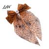 Lightweight Hair Clip Halloween Spider Web Bow Clip, Pumpkin Eyeball Tulle with Long Tails, Women Accessories for Holiday Party