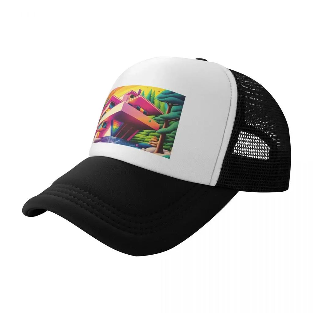 Regenbogen Wasserfall ARTchitektur Baseballkappe Strand Symbol Sonne Für Damen 2025 Herren