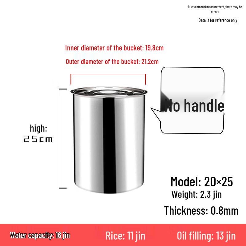 Yuzhuxun Non-Magnetic Stainless Steel Portable Water Bucket