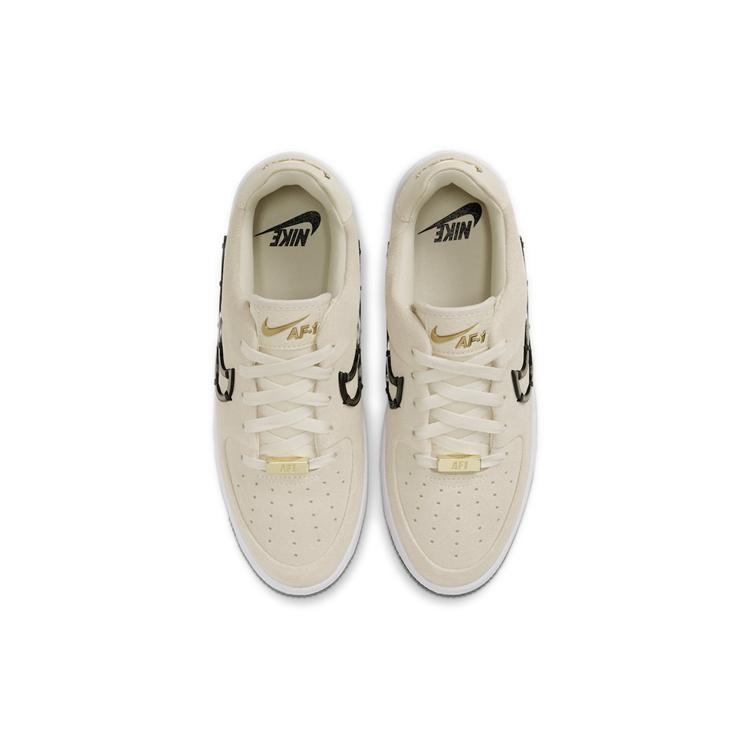 New Nike Air Force 1 Sage Low Lx Light Cream Black Women's CI3482-200