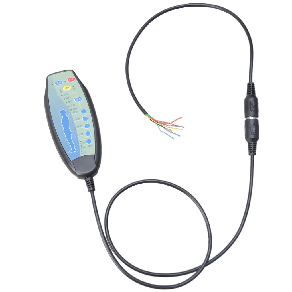 Intensity Selectable Massage Remote Control With Heating Function 8 Pin Female Port 20in Wire For Power Lift Recliner Chair