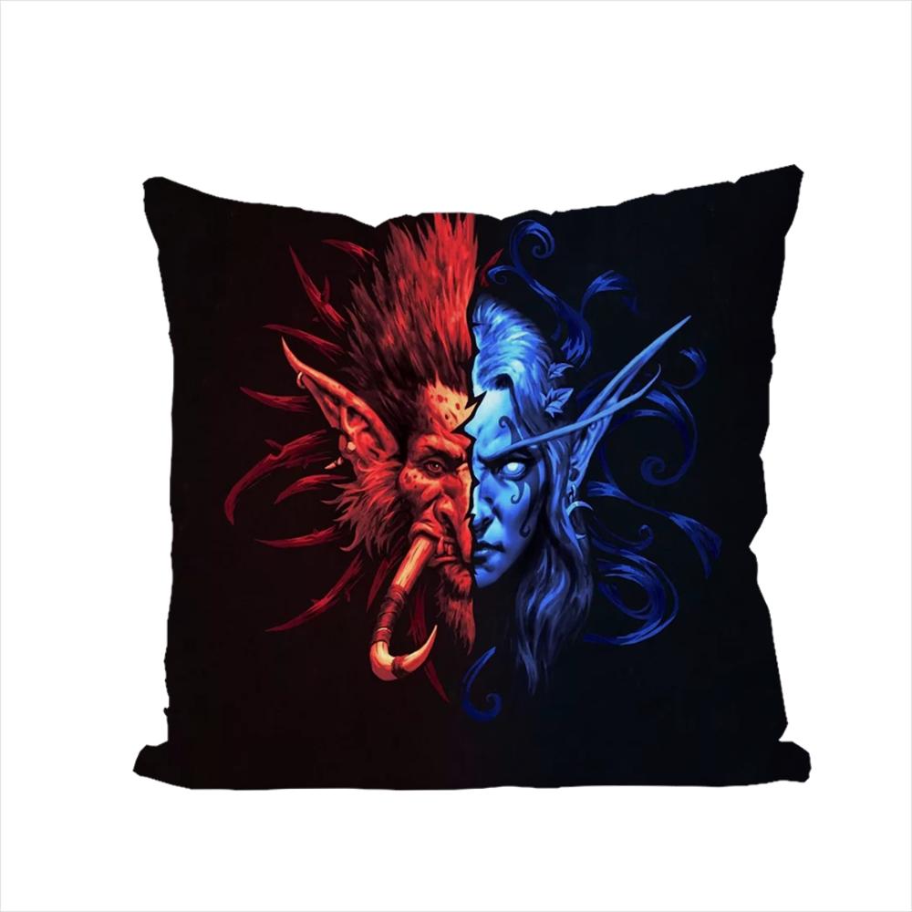 WWorld Of WWarcraft WOW Pillow Case For Car Sofa Decorative Home Doublesided Print Plush Square Throw Pillow Cushion Cover