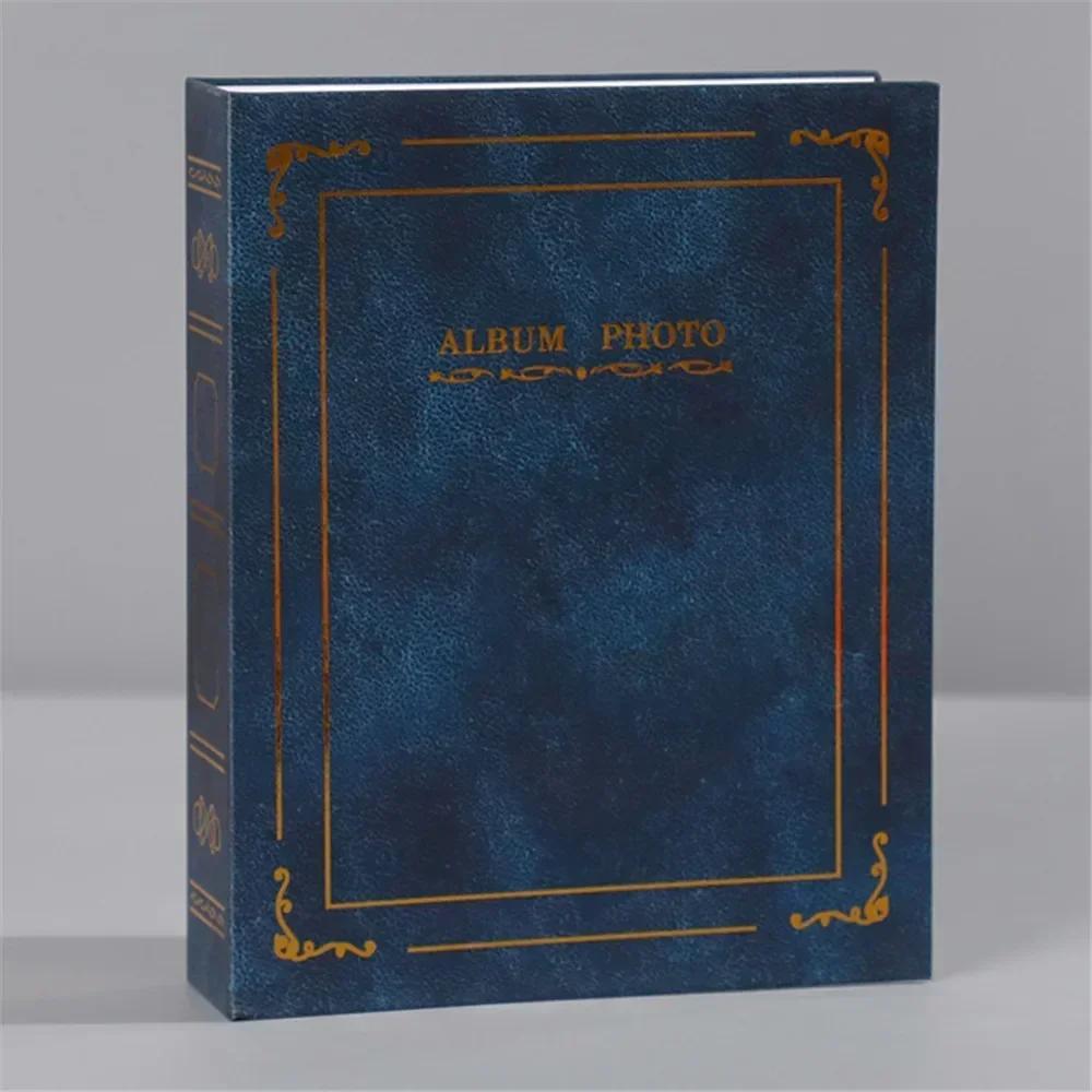

Семейный 6-дюймовый 100 фотографий 16x12 см Альбомы для фотографий с художественными изображениями Альбом-прокладка Классический ретро коллекционный фотоальбом Домашнее украшение