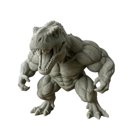 Muscular Dinosaur Figurine 3D Muscle Statue Printed Dino