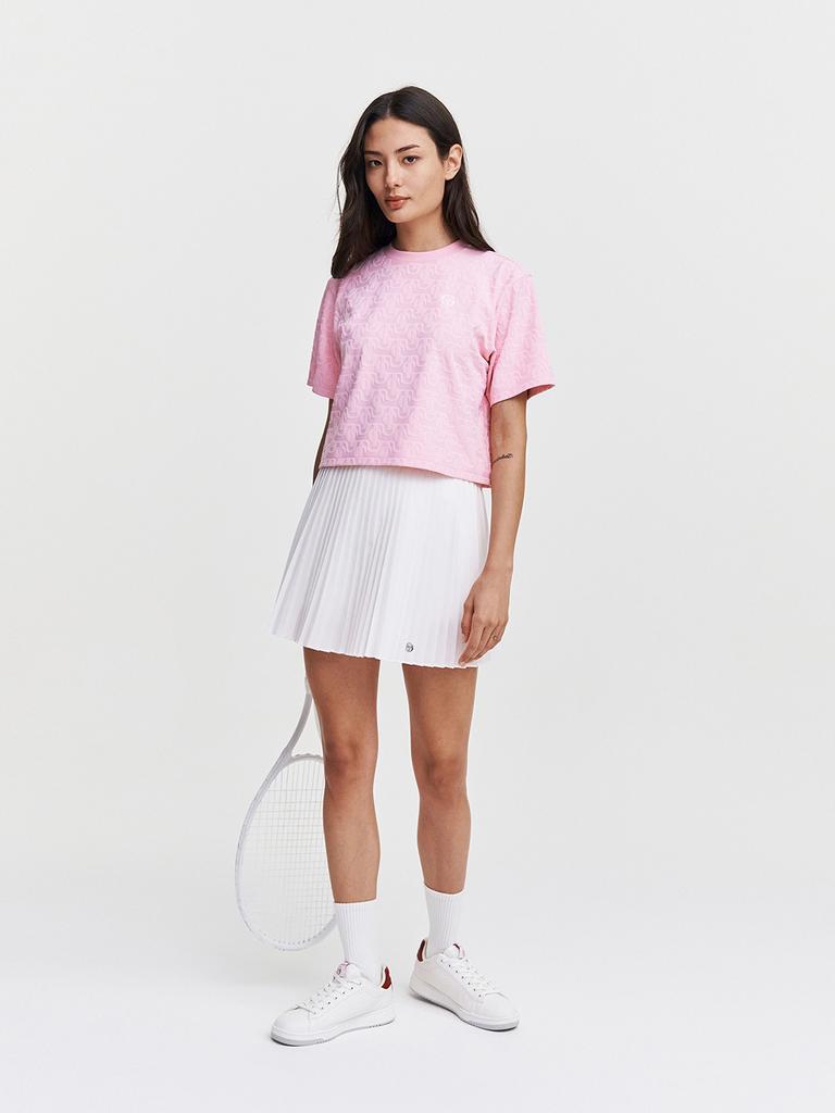 SERGIO TACCHINI W Daily St Jacquard Short Sleeve Crop T-Shirt