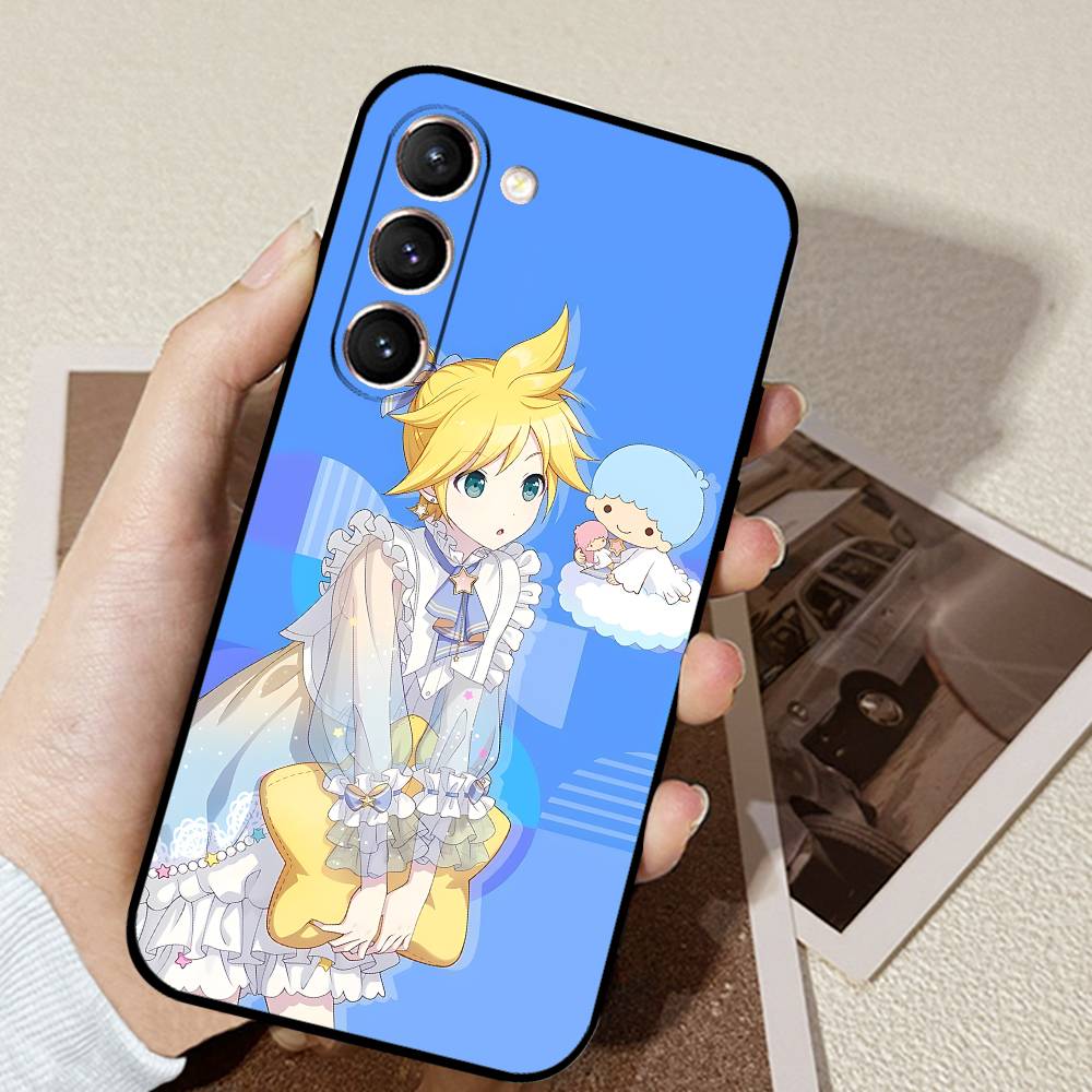 J-KagamineS Rin Len Phone Case Black Ultra-thin Shockproof Case For Samsung S24/S25/S22/S30/Note20/Lite/Ultra/5G/Plus/FE
