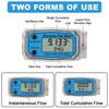 1" Digital Turbine Flow Meter with 3/4" Adapters, for Measuring Water, Diesel, Gasoline, and Other Liquids