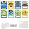 8 Pcs Father's Day Money Holder Ornaments Cash Money Holder Card with Plastic Cover And Adhesive DIY Father's Day Appreciation Gift