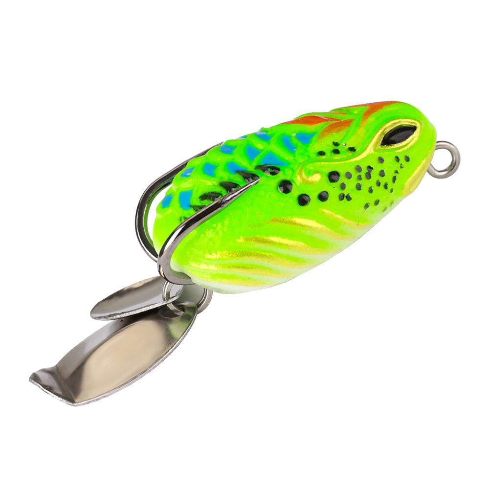 

60 мм 5,5 г реалистичные рыболовные приманки в виде жабы двойной крючок с пайетками искусственная силиконовая приманка для ловли окуня и щуки 1#