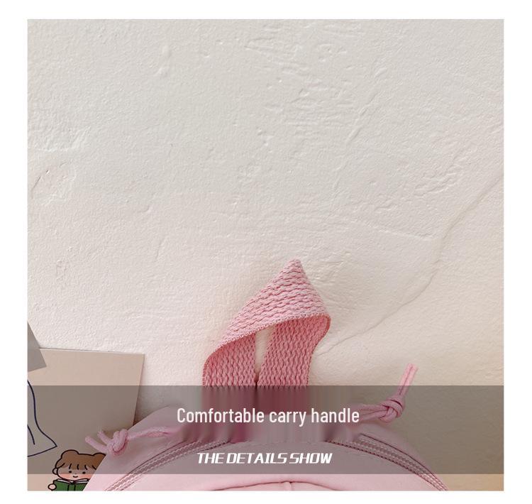 Girls' Cute Rabbit Backpack - Korean Style, Double Shoulder School Bag