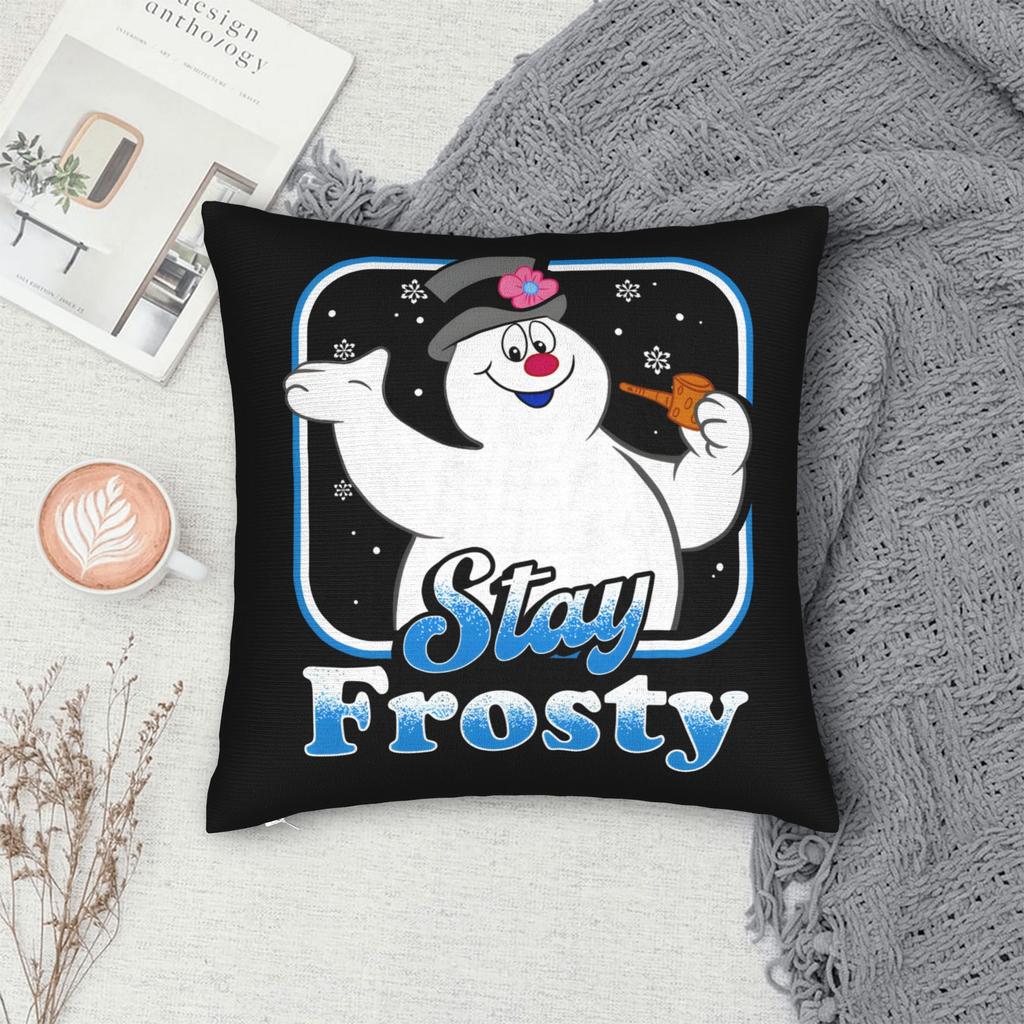 Pillow Case Snowman Frostys Soft Pillow Cover For Sofa Bedroom Home Decor Vintage Pillowcases